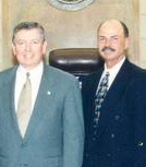 Personal photo provided by Martin & Estela Biesemeyer, Indianola, IA; "Tom with Attorney General John Ashcroft